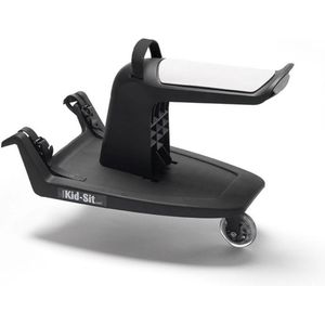 Kid-Sit Meerijdplankje Universeel - Met Zitje - Buggyboard - Tot 4 Jaar - Zwart - Black