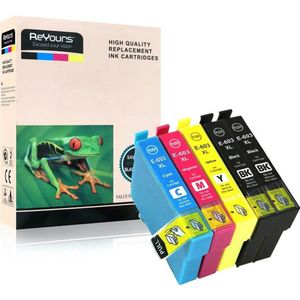 ReYours® inktcartridges voor Epson 603 XL, multipack van 5 kleuren voor Epson Expression Home XP-2105 XP-3100 XP-3105 XP-4100 XP-4105 Workforce WF-2830DWF WF-2835DWF WF-2850DWF