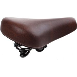 Selle Comfortabel retro fietszadel - bruin - 25x21,6 cm - unisex