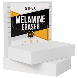 Strex - Wonderspons - Melamine Spons - 24 Stuks - Krasvrij - Geschikt Voor Alle Oppervlakken