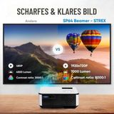 Strex Beamer - Full HD 1920x1080P - 7000 Lumen - Streamen Vanaf Je Telefoon Met WiFi - Mini Projector