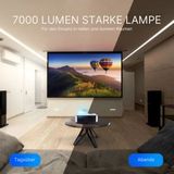 Strex Beamer - Full HD 1920x1080P - 7000 Lumen - Streamen Vanaf Je Telefoon Met WiFi - Mini Projector