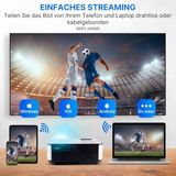Strex Beamer - Full HD 1920x1080P - 7000 Lumen - Streamen Vanaf Je Telefoon Met WiFi - Mini Projector