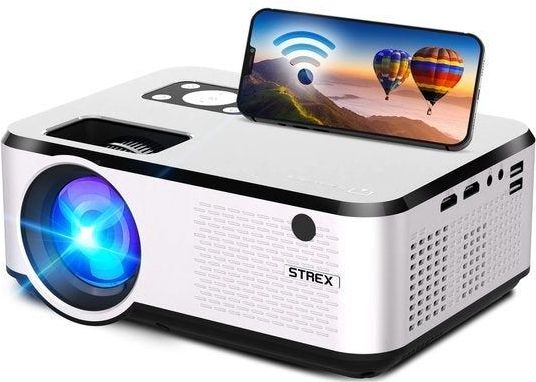 Strex Beamer - Full HD 1920x1080P - 7000 Lumen - Streamen Vanaf Je Telefoon Met WiFi - Mini Projector