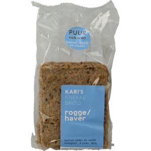 Kari's Crackers - Knackebrod - Rogge/Haver - Biologisch - 180 Gram