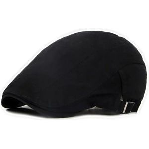 Outdoor platte pet - flat cap zwart