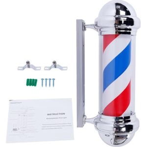 Barber Pole Led-lamp, klassieke stijl, voor kapsalons en barber-shops