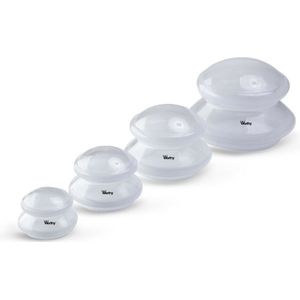 Worthy - Cellulite Cups - Cupping Cups Set 4 Stuks - Vacuüm Massage cups - Silicone