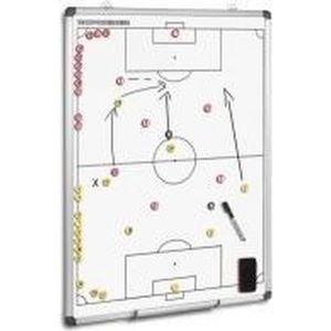 Coachbord voetbal - Tactiekbord - 120cm x 90cm - Met 2 sets genummerde magneten