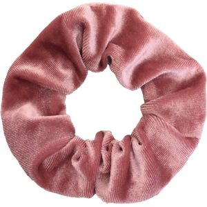 Kraagjeskopen.nl® Scrunchie Velvet Roze Haarelastiek Haaraccessoire - 1 stuk