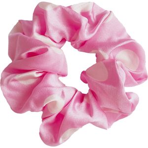 Kraagjeskopen.nl - Roze Scrunchie Exclusieve Extra Groot - Haarwokkel Haarelastiek Gestipt Zijdezacht - 1 stuk Froezel