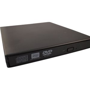 Externe DVD speler voor laptop - Plug & Play USB Externe CD/DVD Combo Drive Speler Reader - USB 2.0 CD-Rom Disk Lezer & Brander - Zwart