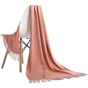 Emilie Scarves Pashmina sjaal Cashmere omslagdoek Zalm - 200*63CM