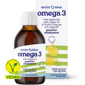 Arctic Blue – Omega 3 Met Algenolie - 250 mg DHA + 2000 mg ALA - 30 doseringen - Vegan Keurmerk
