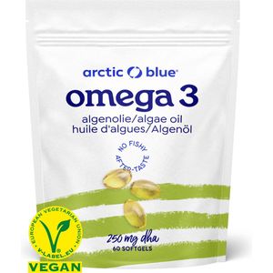 Arctic Blue - Omega 3 Algenolie Capsules - 250 mg DHA - 60 doseringen - Vegan Keurmerk
