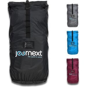Journext 2-in-1 rugzakbeschermhoes & regenbescherming/flight cover rugzak/rugzak beschermhoes vliegtuig, trein en bus / flight bag / backpack cover / rugzak bescherming, zwart (pure black), M (bis 55L
