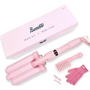 Bombé Wafeltang 25mm PRO - Wave krultang - Golvenkrultang - Waver - Babypink