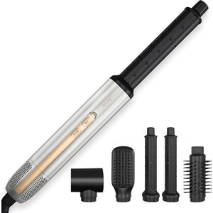 MAE® Airstyler II - Föhnborstel & Krulborstel - Krultang 5 in 1 Multistyler - Hairwrap - Haarstyler - Zilver