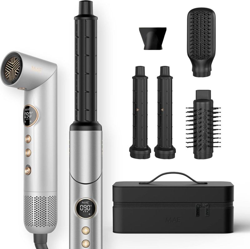 MAE - Airstyler PRO II - Haarstyler - Zilver - 5 in 1 Multistyler