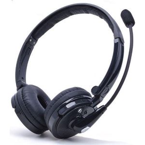 Tech Supplies - Draadloze on-ear Bluetooth Koptelefoon, Headset met flexibele microfoon - zwart