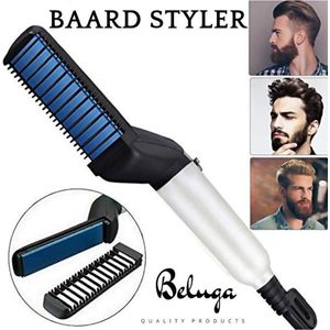 Elektronische baard & hoofd Kam/ Borstel - Baardkam -Baardverzorging - Baardborstel - Stijltang - Baardstyling - Baardgroei - Geschenk voor mannen - Grooming - Elektronische baardborstel