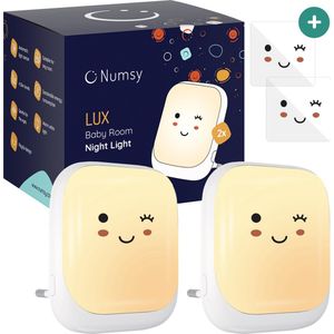 Numsy Nachtlampje Kinderen Stopcontact Lux - Nachtlampje Baby - Automatische Lichtsensor