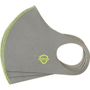 SafeSave Mondmasker- Mondkapje Wasbaar en Herbruikbaar- Niet Medisch Mondkapjes- Grey Neon- 3 Stuks