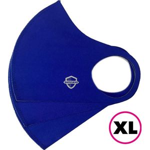 SafeSave mondkapjes-niet medische mondmasker-wasbare en herbruikbare neopreen stoffen mondkapje met leuke print/design-unisex mondkap-3 stuks- XL donker blauw
