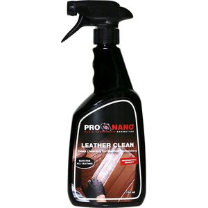 ProNano | Pro Nano Leather Clean 750ml | Nano Technologie | innovatief product gemaakt op waterbasis en het is veilig voor alle soorten leer. Het verwijdert verschillende soorten vuil en vlekken, absorbeert geuren en veroorzaakt geen verkleuring.