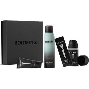 Boldking Giftbox - Scheermesje, Aftershave Schuim, Scheergel & Doucheschuim - Mannen