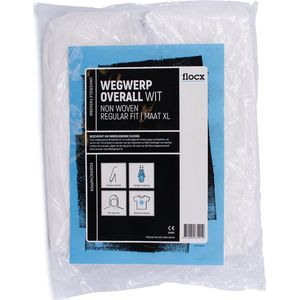 Flocx Wegwerpoverall Wit Maat XL