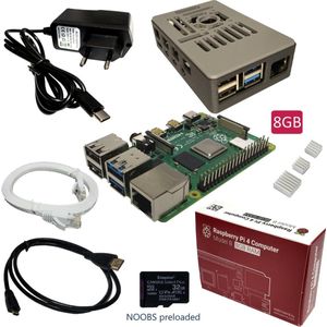 Raspberry Pi 4B - starter kit - 8GB - 64GB SD-kaart