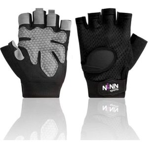 NINN Sports gloves S (Zwart) - fitness handschoenen - Sport handschoenen - Grip Gloves - Fitnesshandschoenen 3 varianten