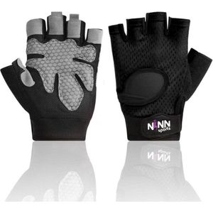 NINN Sports gloves M (Zwart) - fitness handschoenen - Sport handschoenen - Grip Gloves - Fitnesshandschoenen 3 varianten
