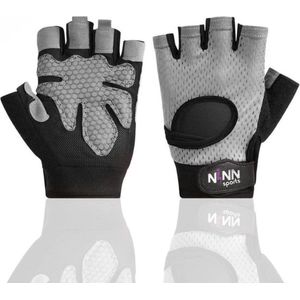 NINN Sports gloves S (Grijs) - fitness handschoenen - Sport handschoenen - Grip Gloves - Fitnesshandschoenen 3 varianten