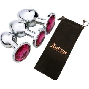 TipsToys Anaal Buttplug Set - Seksspeeltjes voor Koppels Roze