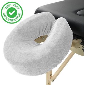 ZenGrowth - Badstof Hoofdsteunhoesje - Wit - 280 gram/m2 - Massagetafel - Elastisch