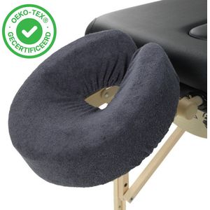 ZenGrowth - Badstof Hoofdsteunhoesje - Grijs - Massagetafel - Hygiënisch