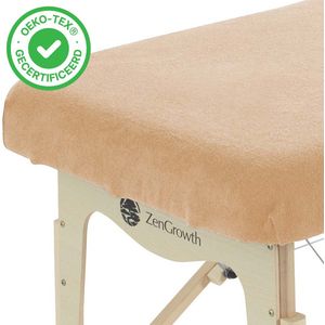 ZenGrowth - Badstof Hoeslaken - Lichtbruin - Geschikt voor Massagetafels - 280 gram/m2