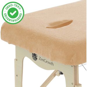 Hoeslaken Massagetafel Lichtbruin- Extra Dik - Badstof Stretch - Met Uitsparing