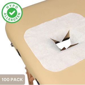 ZenGrowth - Disposable Facecovers - Wit - 100 stuks - Hypoallergeen - Bescherming voor de massagetafel