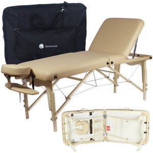 ZenGrowth - Nimman - Massagetafel - Beige - 71cm - PU-leer