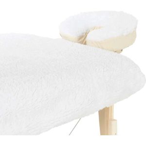 ZenGrowth - Fluffy Fleece Hoeslaken Set - Wit - Massagetafel Hoeslaken - Deluxe - Hygiënisch