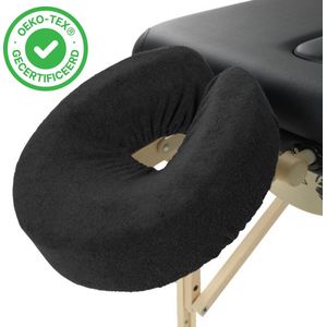 ZenGrowth - Badstof Hoofdsteunhoesje - Zwart - Massagetafel - Hygiënisch