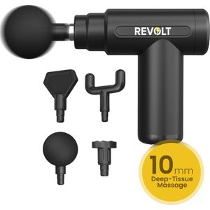 Revolt - Mini Massage Gun - Massage Apparaat - Inclusief 4 Opzetstukken - 6 Snelheidsstanden