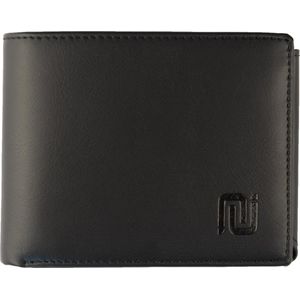 NEGOTIA Finnian - Leren Portemonnee Heren - Pasjeshouder Mannen - Portemonnee Jongens - Portefeuille Heren - RFID Beveiligd - Wax Pull-Up Leer - Billfold Zwart