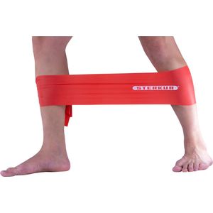 Sterkur® weerstandsband medium weerstand rood - Resistance band - Stretchband – Fitness elastiek – Workout band – Home workout – Weerstandband – Resistance band - Voor hele lichaam