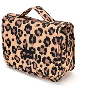 Qpacks - Loco Leopard Toilettas - Waterproof - Ophangbaar - Beautycase – Tijgerprint
