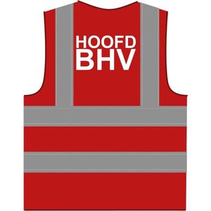 Hoofd BHV hesje RWS rood