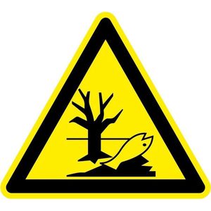 Waarschuwingsbord milieugevaarlijk - kunststof - W072 300 mm